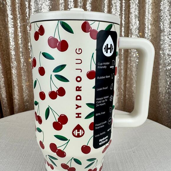 HydroJug Cherries 40oz Traveler, Limited Edition, NWT - Picture 2 of 9